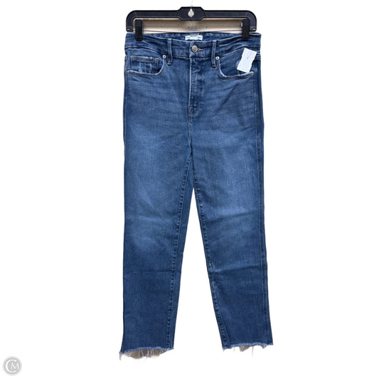 Jeans Straight By Good American In Blue Denim, Size: 4