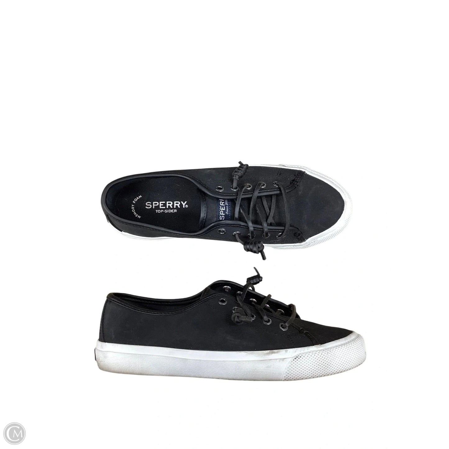 Shoes Sneakers By Sperry In Black, Size: 7.5