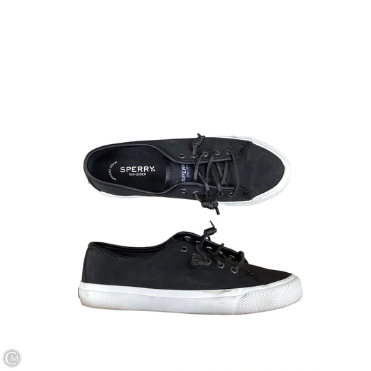 Shoes Sneakers By Sperry In Black, Size: 7.5