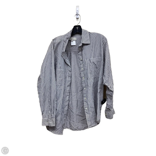 Top Long Sleeve By Loft In Striped Pattern, Size: L