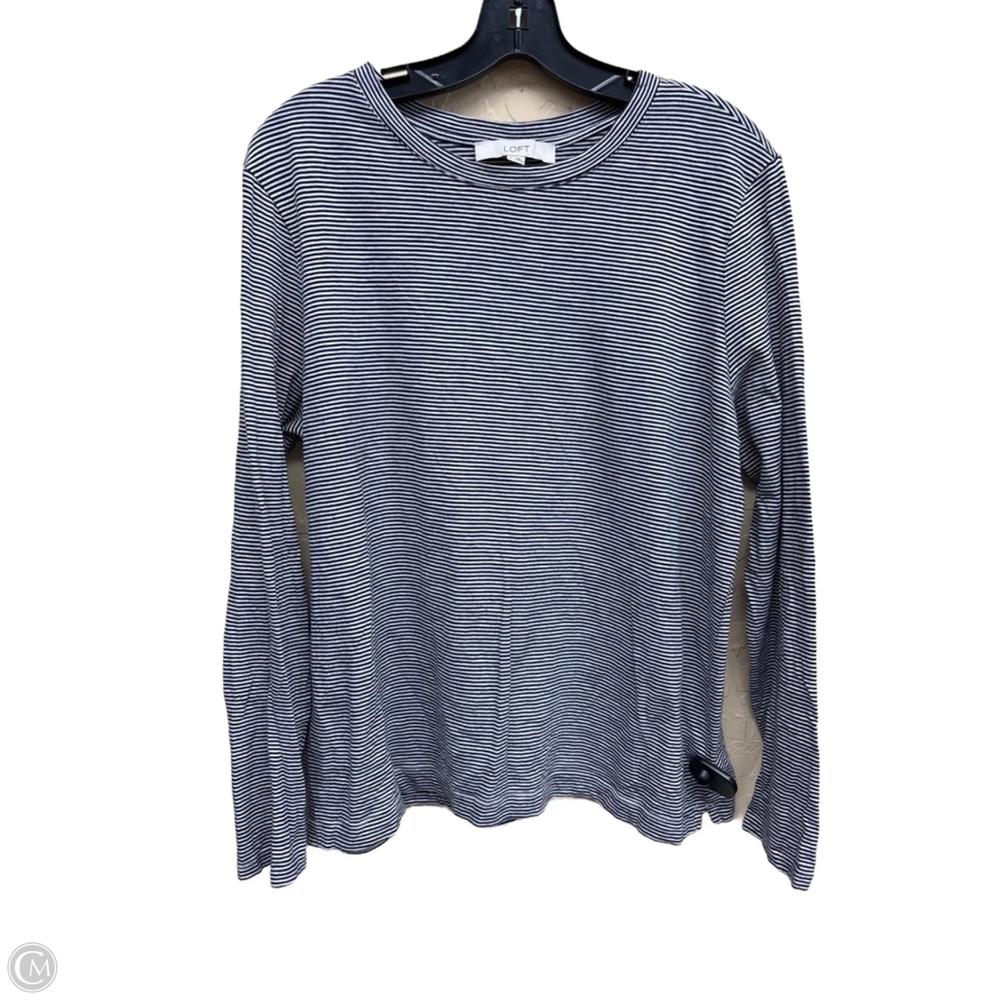 Top Long Sleeve By Loft In Striped Pattern, Size: Xl