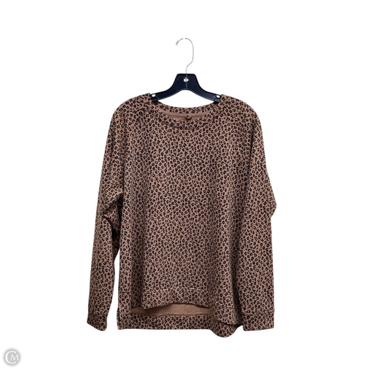 Top Long Sleeve By Lou And Grey In Animal Print, Size: L