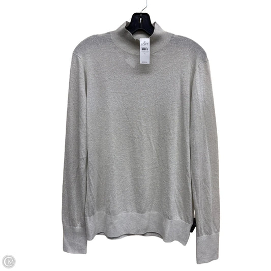 Top Long Sleeve By Loft In Silver, Size: Xl