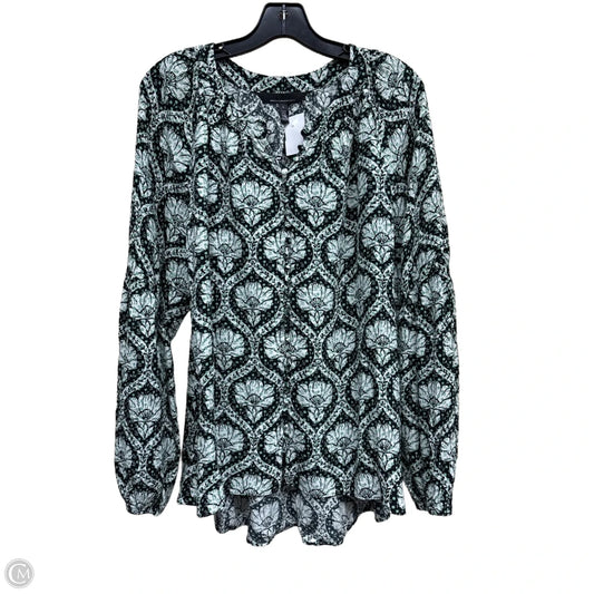 Top Long Sleeve By White House Black Market In Green, Size: L