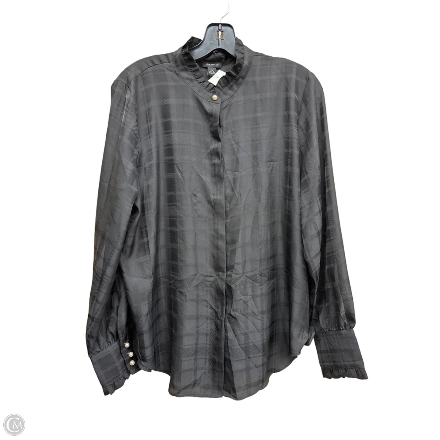 Top Long Sleeve By Ann Taylor In Black, Size: L
