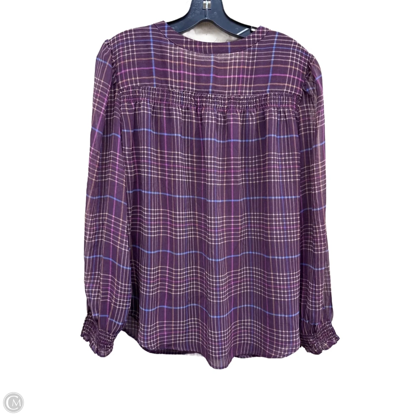Top Long Sleeve By Ann Taylor In Purple, Size: L