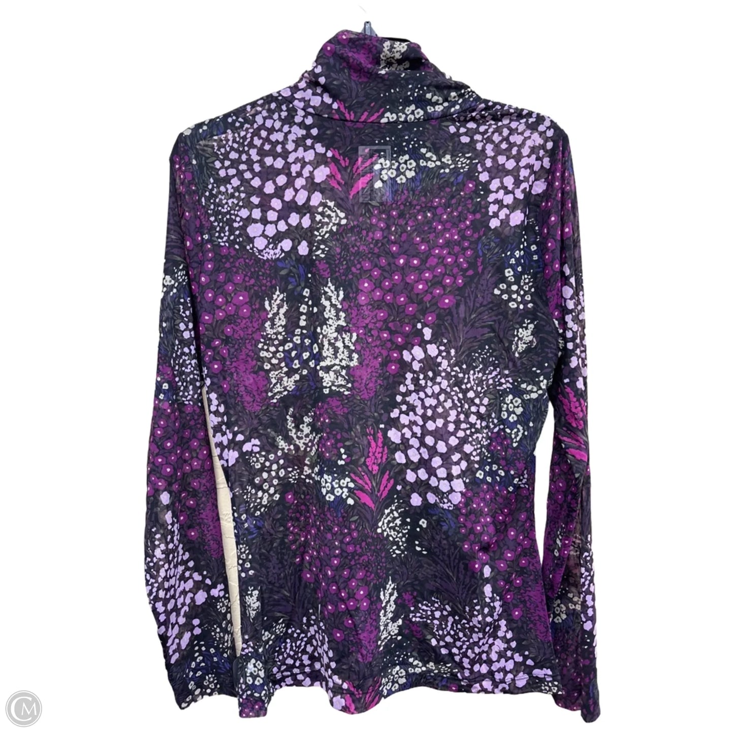 Top Long Sleeve By White House Black Market In Floral Print, Size: L