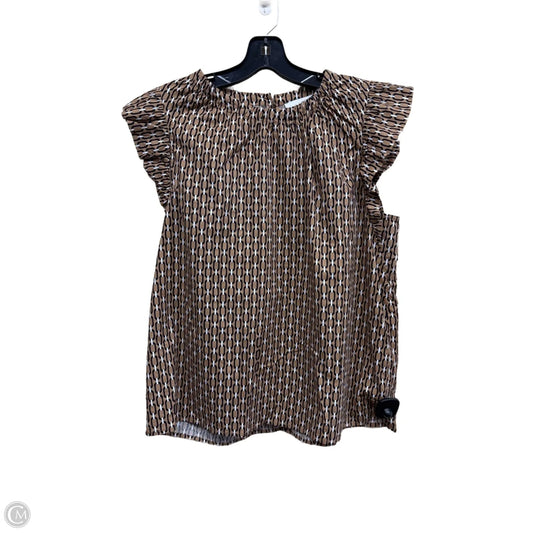 Top Short Sleeve By Loft In Multi-colored, Size: L