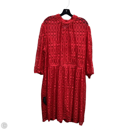 Dress Casual Short By Lane Bryant In Red, Size: 2x