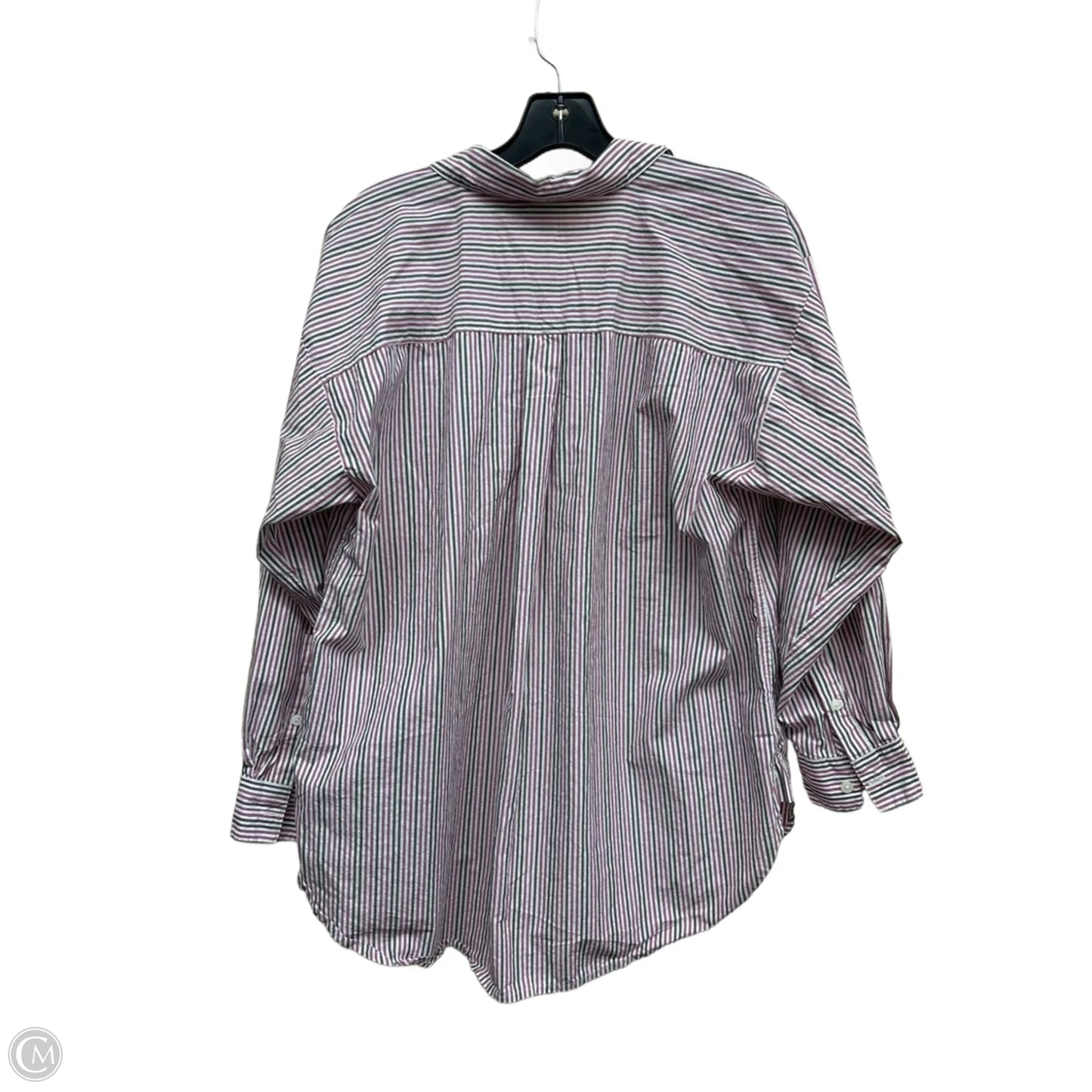 Top Long Sleeve By Loft In Striped Pattern, Size: L