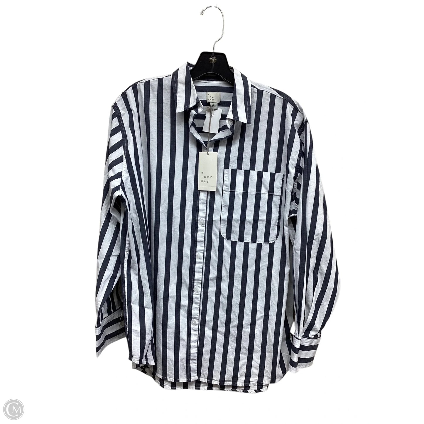 Top Long Sleeve By A New Day In Striped Pattern, Size: S