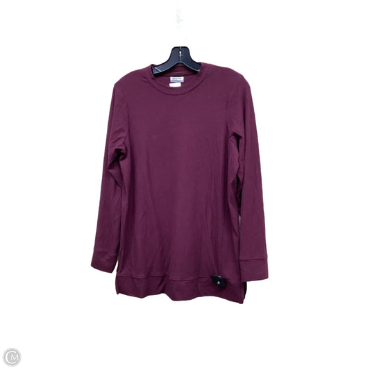Top Long Sleeve By Clothes Mentor In Maroon, Size: M