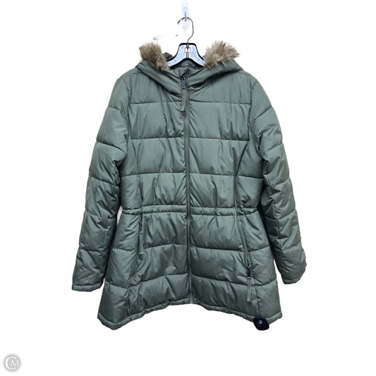 Coat Puffer & Quilted By Gap In Green, Size: M