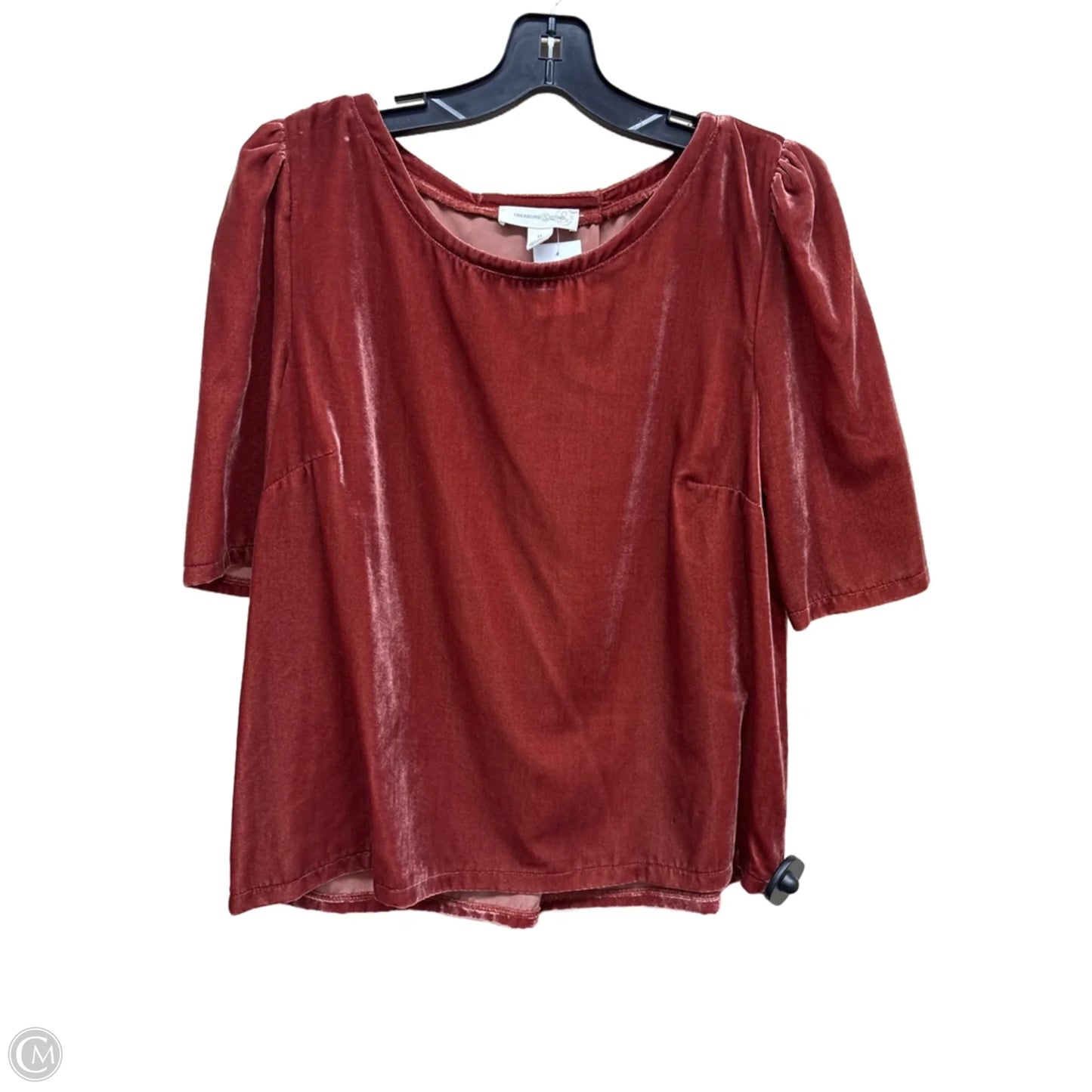 Top Short Sleeve By Treasure And Bond In Orange, Size: M