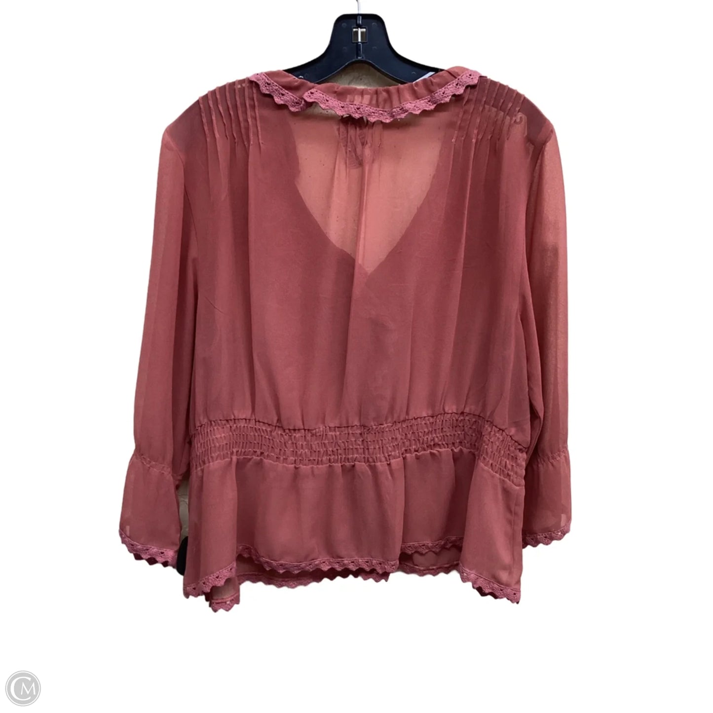 Top Long Sleeve By Soft Surroundings In Pink, Size: L