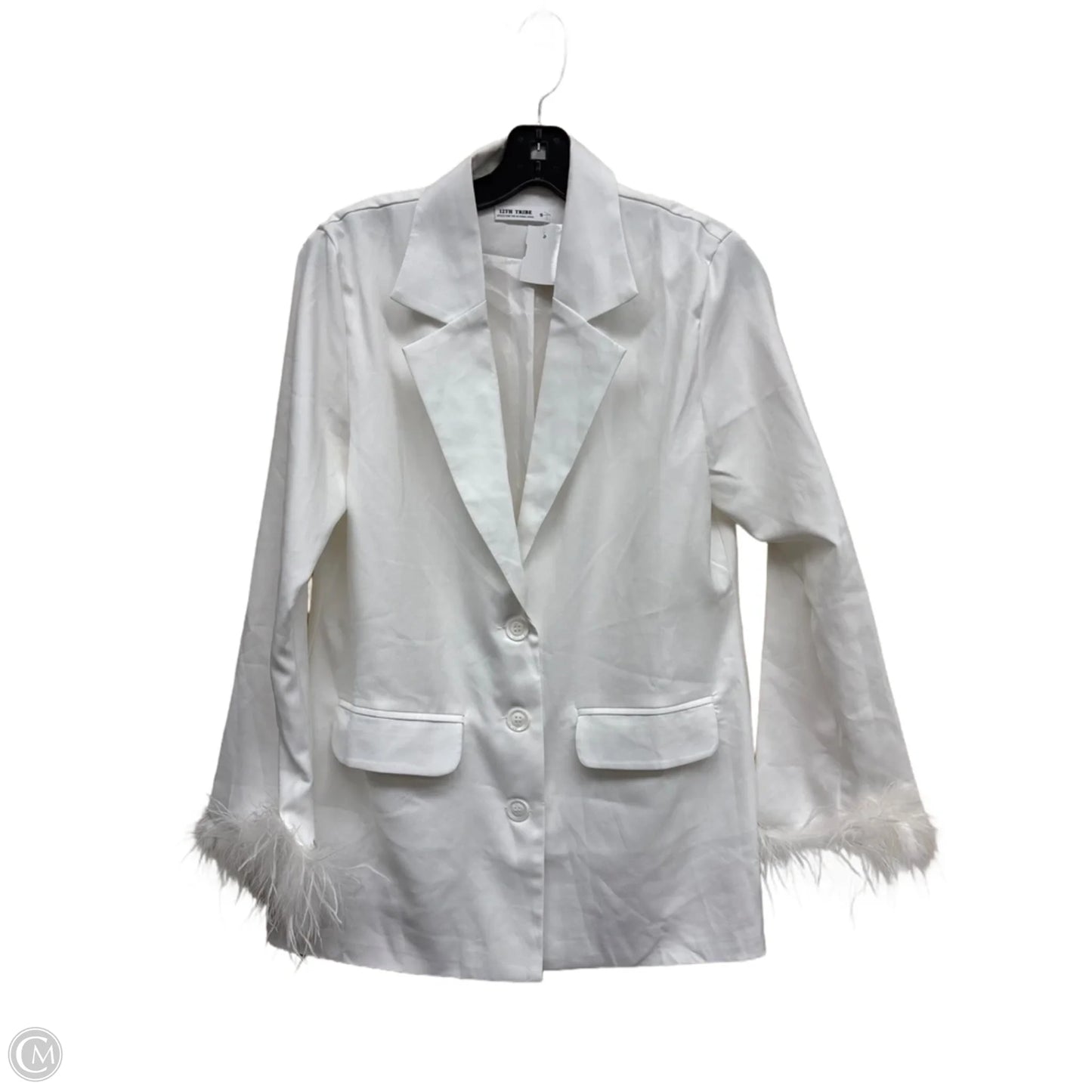 Blazer By Clothes Mentor In White, Size: S