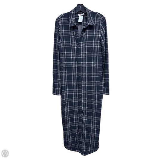 Dress Casual Maxi By Faherty In Plaid Pattern, Size: M
