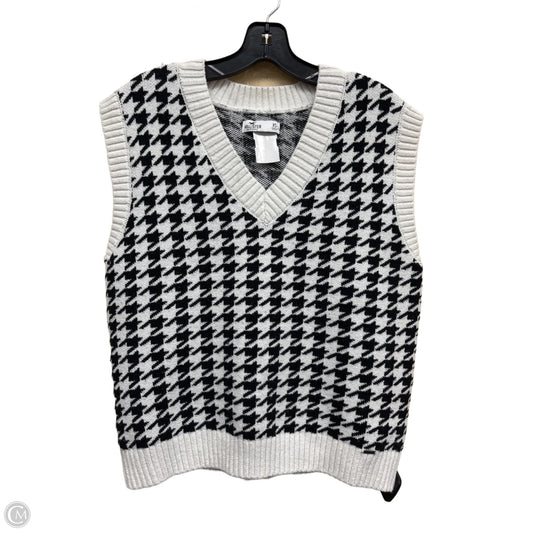 Vest Sweater By Hollister In Black & White, Size: Xs