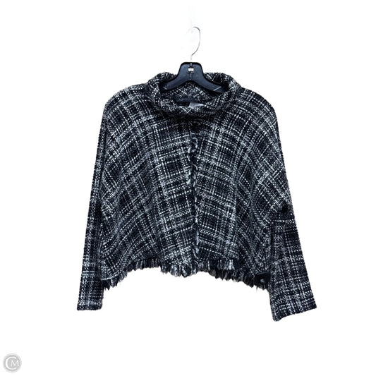 Top Long Sleeve By Zara In Black & White, Size: M