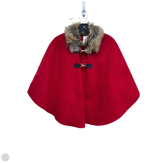 Poncho By Clothes Mentor In Red, Size: Osfm