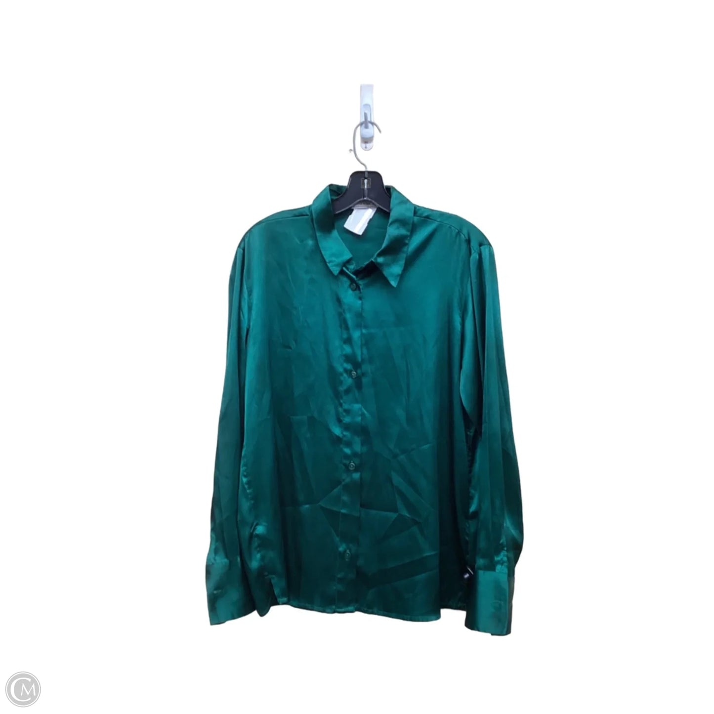 Top Long Sleeve By Abercrombie And Fitch In Green, Size: M