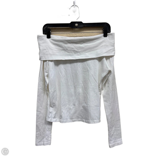 Top Long Sleeve By Brandy Melville In White, Size: Osfm