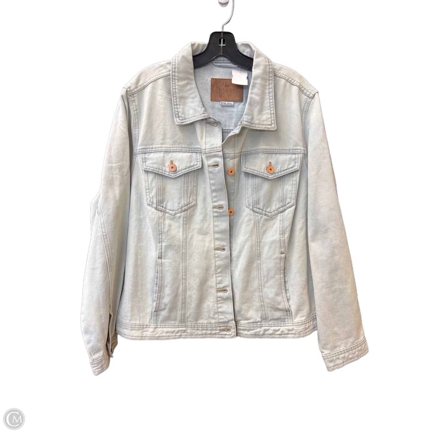 Jacket Denim By One 5 One In Blue Denim, Size: 3x