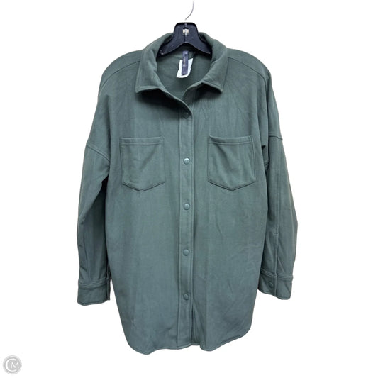 Jacket Shirt By Mondetta In Green, Size: M