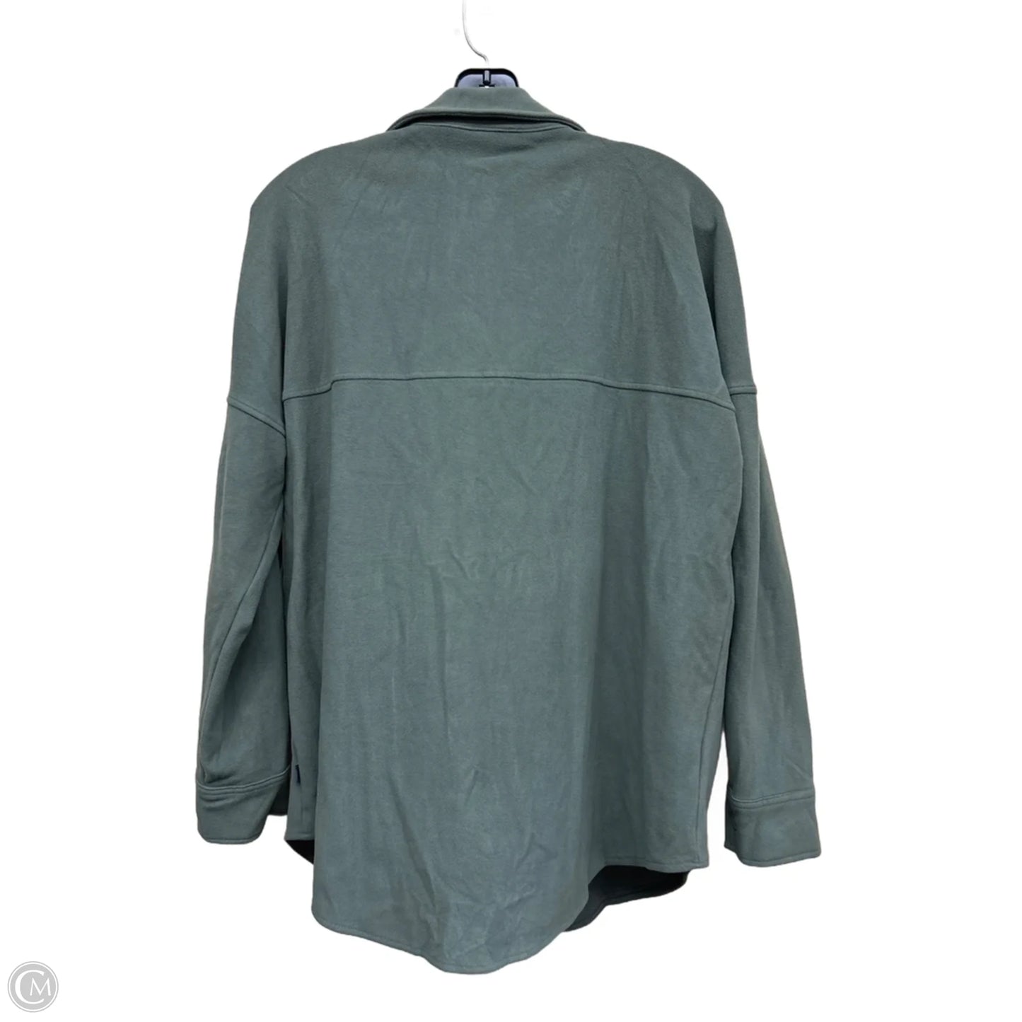 Jacket Shirt By Mondetta In Green, Size: M