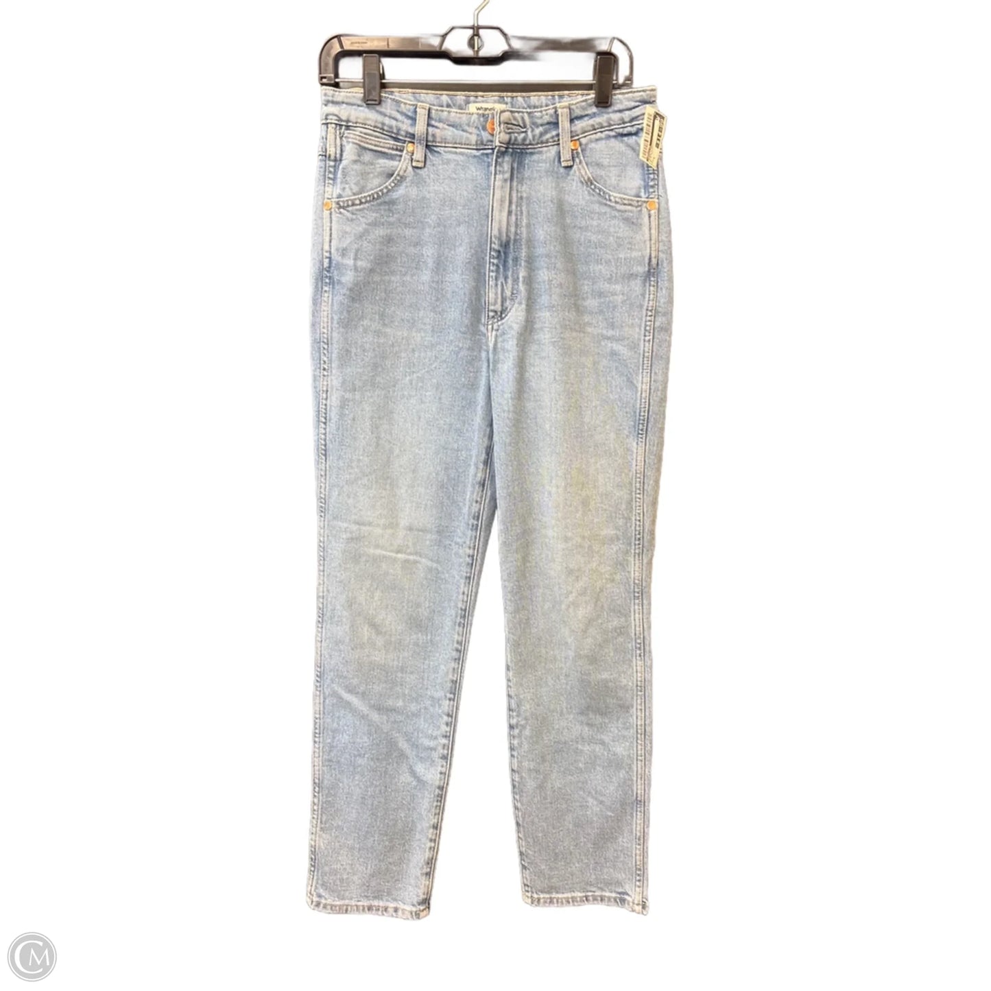 Jeans Straight By Wrangler In Blue Denim, Size: 4