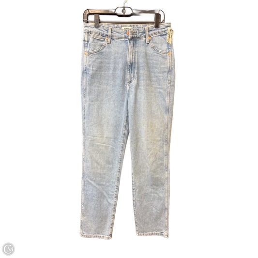 Jeans Straight By Wrangler In Blue Denim, Size: 4