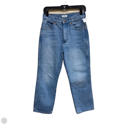 Jeans Straight By Wrangler In Blue Denim, Size: 4