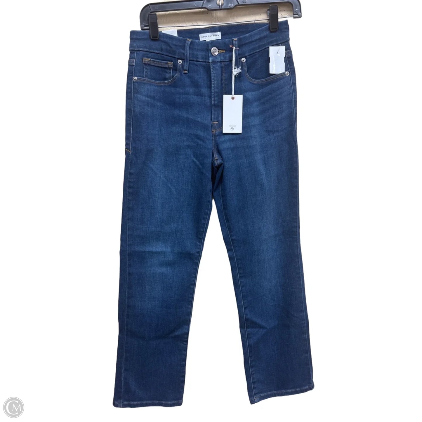 Jeans Straight By Good American In Blue Denim, Size: 4