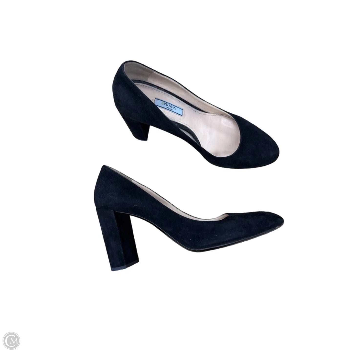 Shoes Luxury Designer By Prada In Black, Size: 7.5