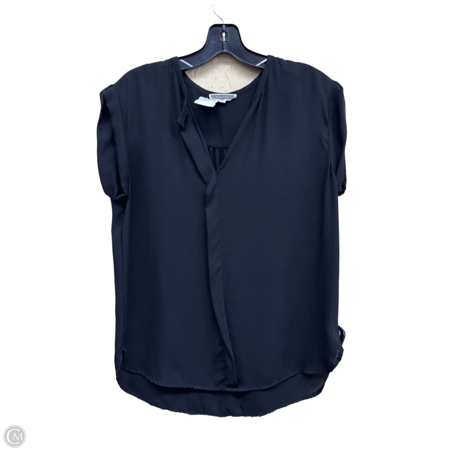 Top Short Sleeve By Pleione In Black, Size: S