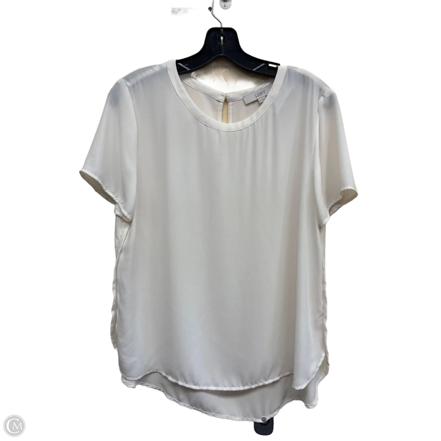 Top Short Sleeve By Loft In White, Size: M