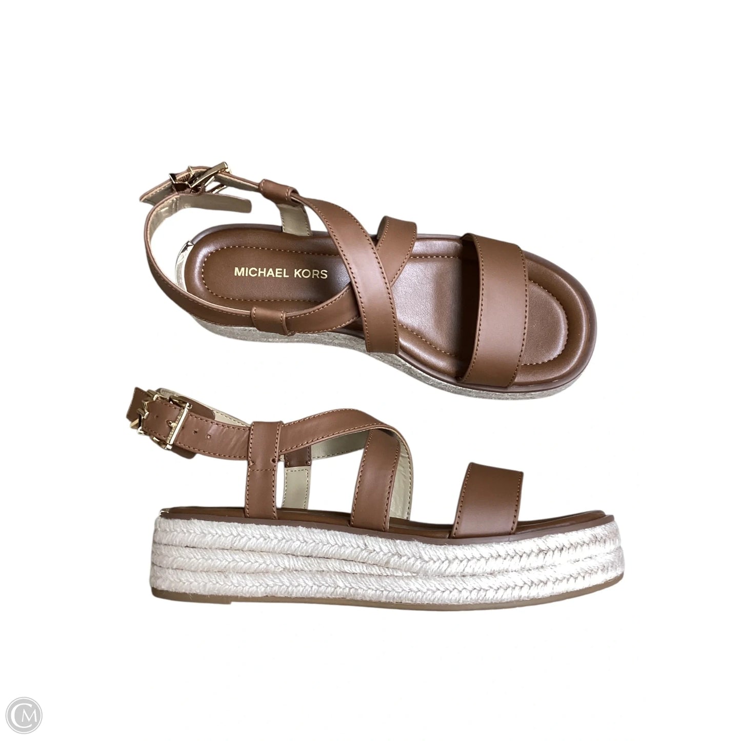 Sandals Flats By Michael By Michael Kors In Brown, Size: 7.5