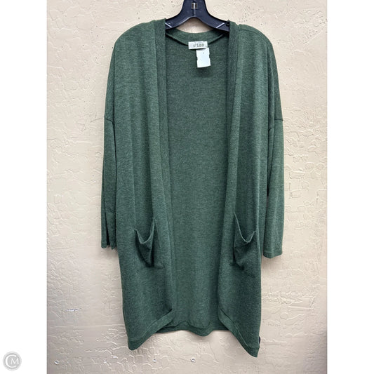 Sweater Cardigan By Clothes Mentor In Green, Size: S