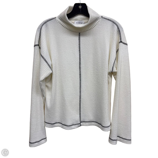 Top Long Sleeve By Evereve In White, Size: Xs