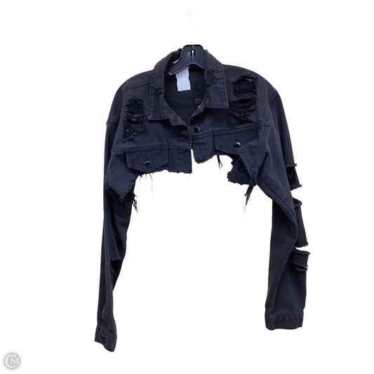 Jacket Denim By Clothes Mentor In Black, Size: Xl