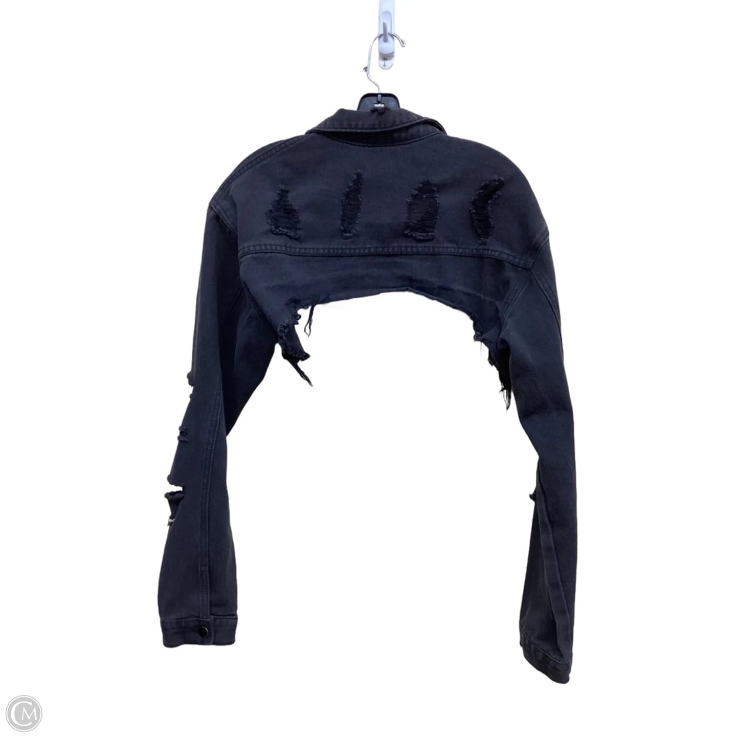 Jacket Denim By Clothes Mentor In Black, Size: Xl