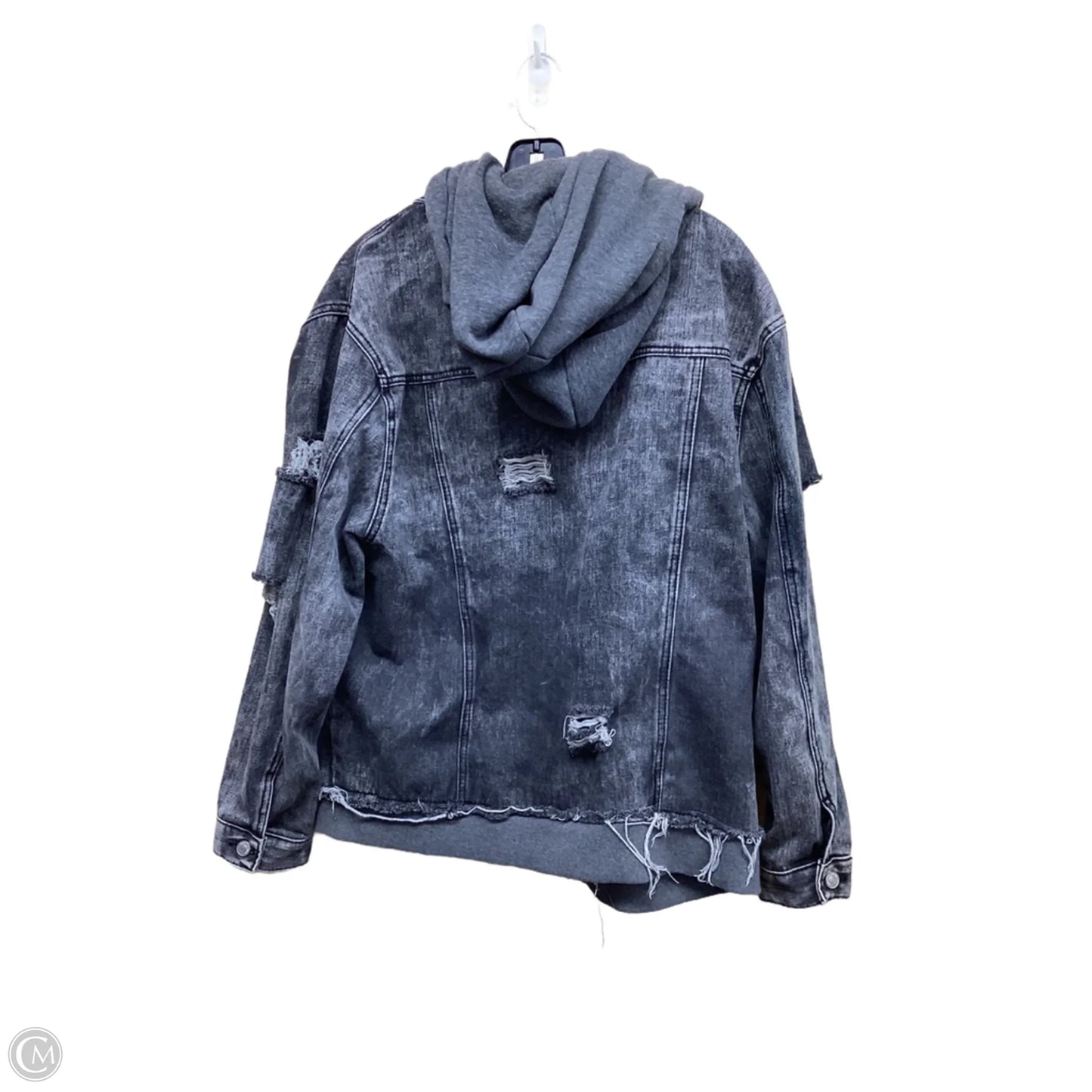 Jacket Denim By Clothes Mentor In Black Denim, Size: 2x