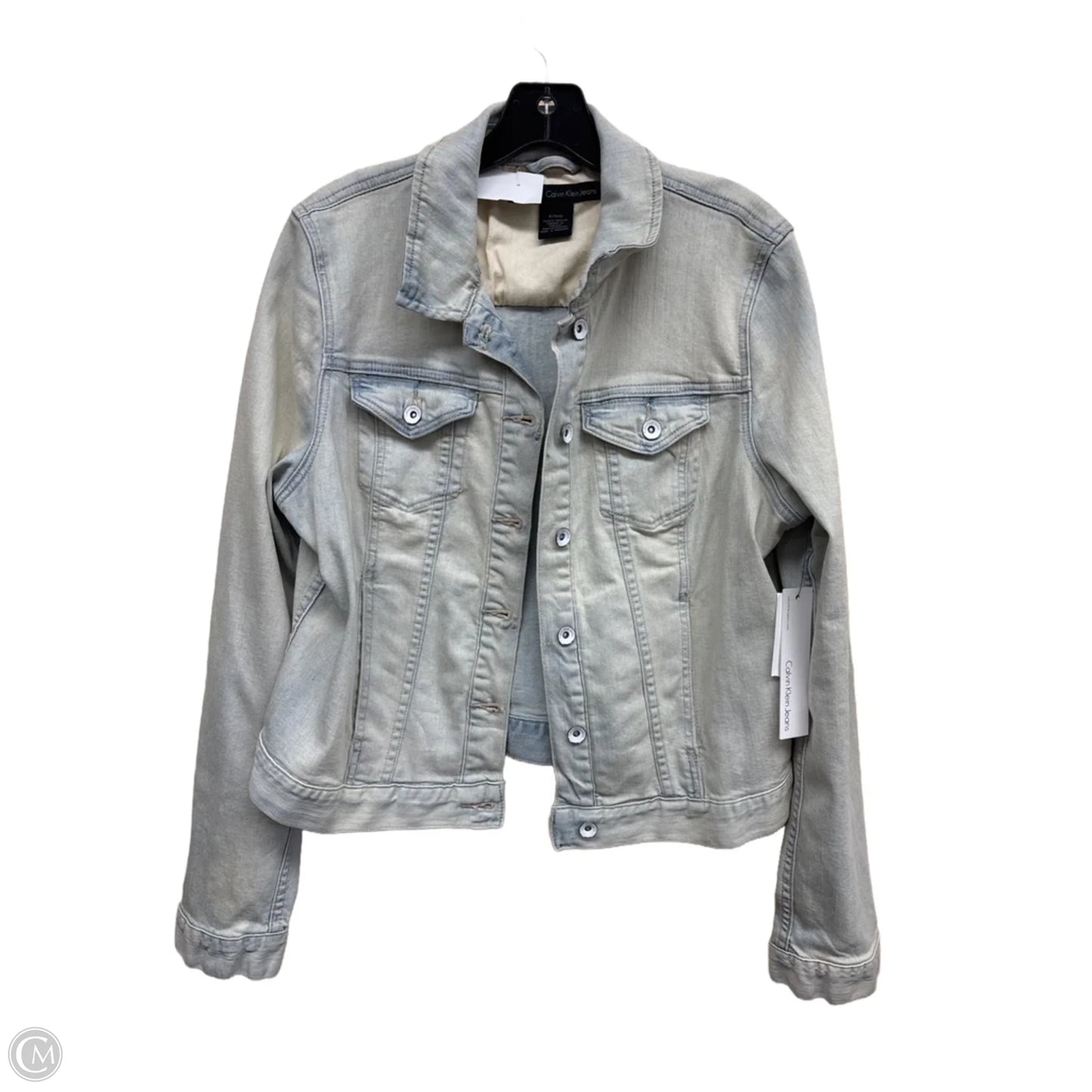 Jacket Denim By Calvin Klein In Blue Denim, Size: Xl