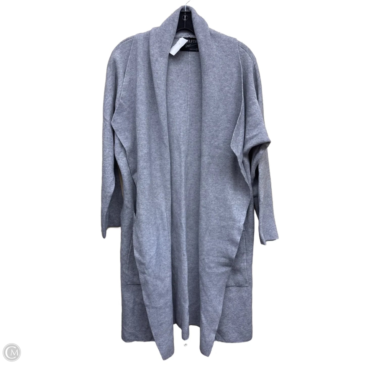 Sweater Cardigan By Clothes Mentor In Grey, Size: L