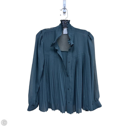 Top Long Sleeve By Banana Republic In Green, Size: M