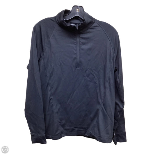 Athletic Top Long Sleeve Collar By Mondetta In Black, Size: L