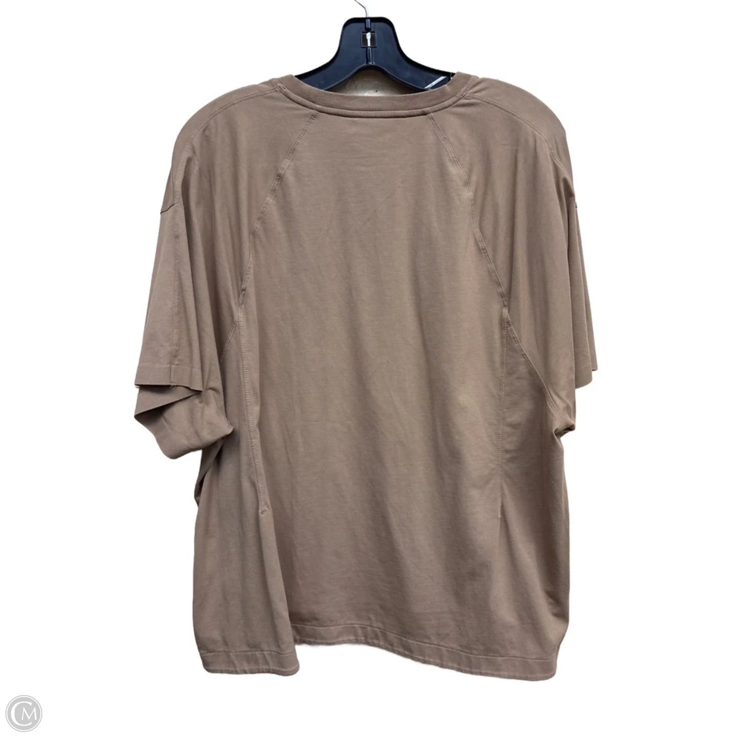 Athletic Top Short Sleeve By Athleta In Tan, Size: Xl