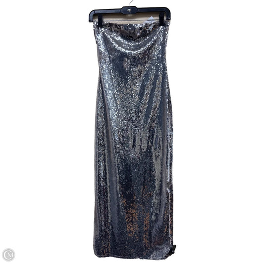 Dress Party Long By Zara In Silver, Size: Xs