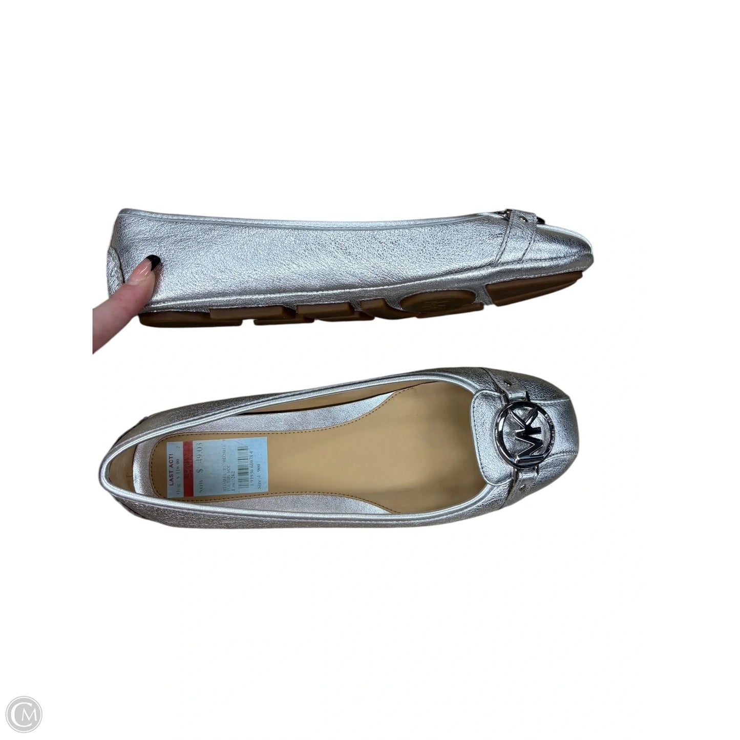 Shoes Flats By Michael By Michael Kors In Silver, Size: 8.5