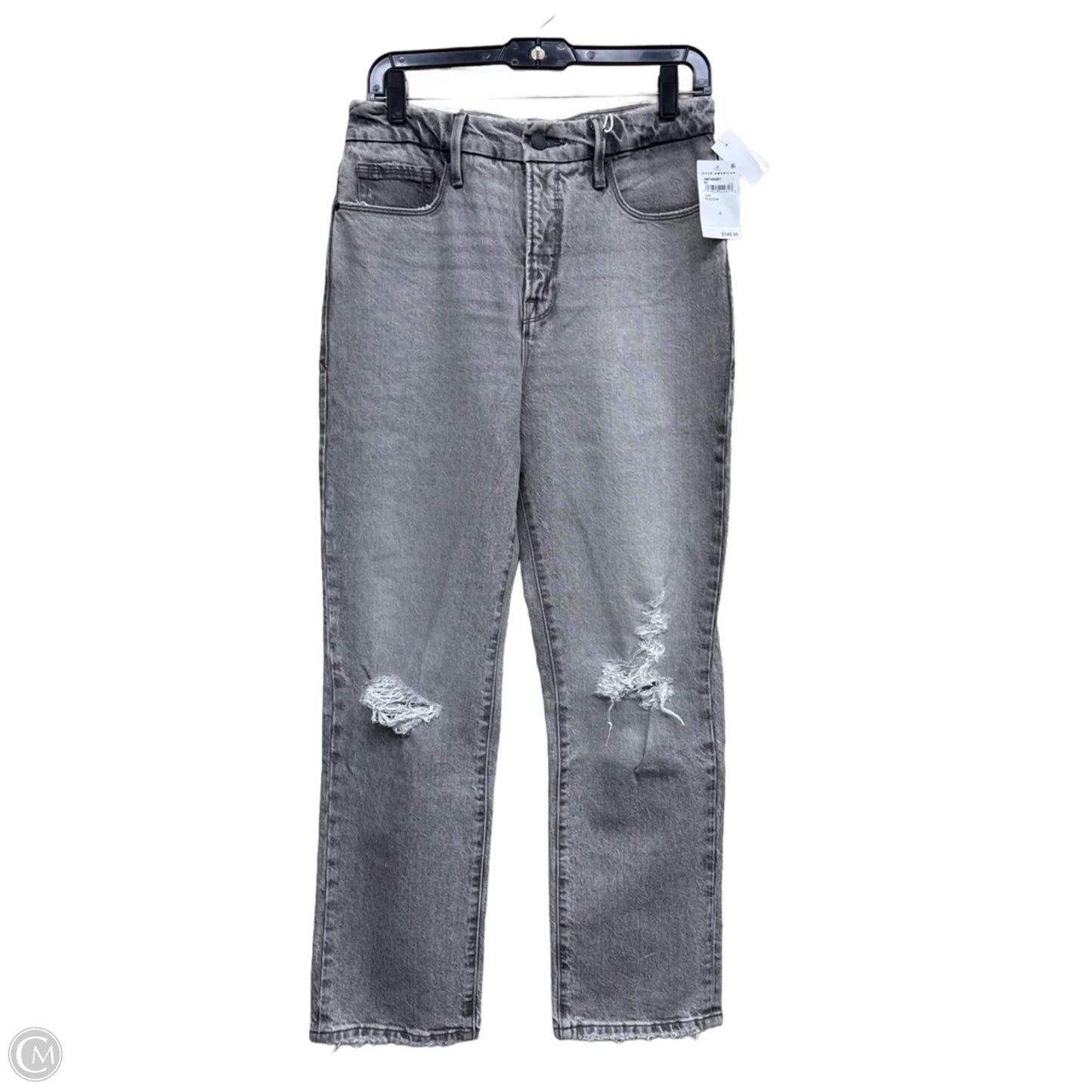 Jeans Straight By Good American In Grey, Size: 6